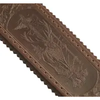 Exkluzivní kožený řemen na zbraň s ražbou - motiv jelena
