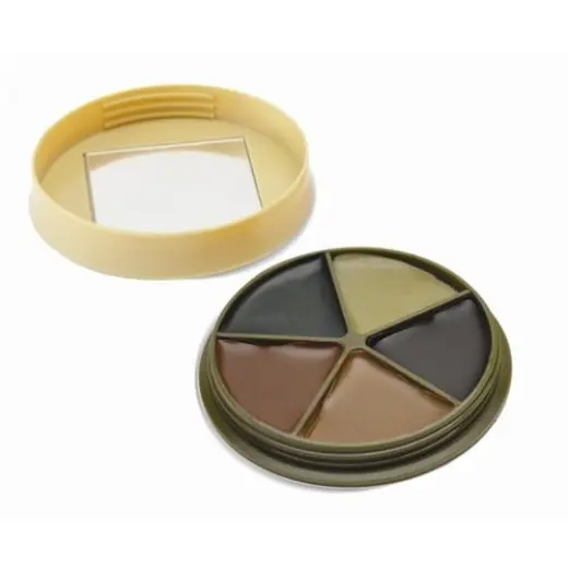 Wydajny i uniwersalny zestaw do bojowego makijażu dostępny w 5 kolorach. HME 5-Color Camo Face Paint Kit With Mirror.