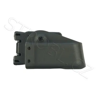 Předpružené opaskové pouzdro na zásobník s bezpečnostním upínáním.