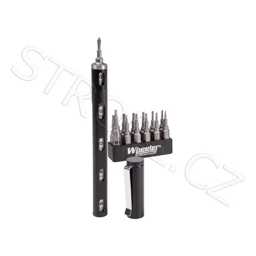 Outil compact, pas plus grand qu'un stylo à bille, parfait pour être rangé dans votre sac de tir. Utilisez ses embouts précis pour ajuster vos viseurs, vos lasergrips, ou même pour entretenir votre chronographe.