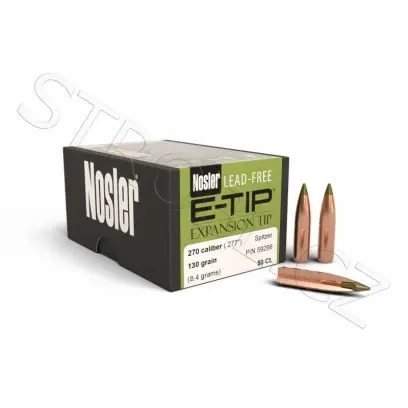 Bleifrei Geschosse Nosler Expansion Tip (E-Tip) .270 cal, dia .277, 130grs (8,4g). SKU: 59298