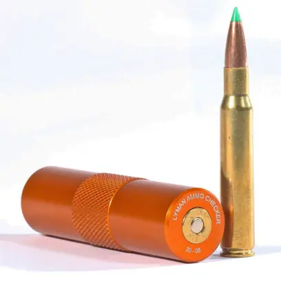 Ammo Checkers Single Caliber - .30-06 Springfield Les vérificateurs de munitions sont des jauges qui permettent à un rechargeur de confirmer rapidement que ses munitions entreront dans la chambre.
