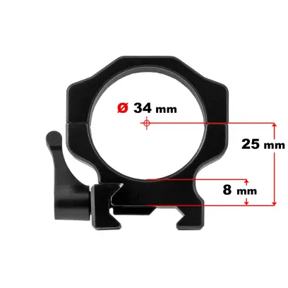 Quick-release mounting 34-height 25