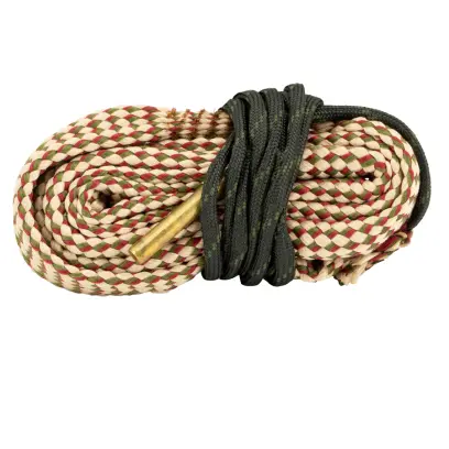 Corde de nettoyage de canon avec brosses en laiton cousues.