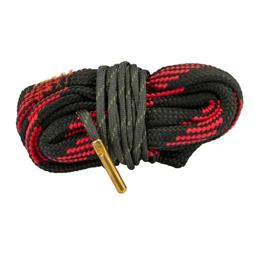 Corde de nettoyage de canon avec brosses en laiton intégrées.