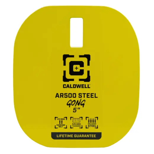 AR500 5" Caldwell C Steel Target Caldwell, easy-to-see, steel target – AR500 5" Gong Target. Dimensions: 16 x 14 cm. Weight: 1,4 kg.