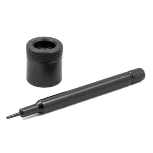LEE Decapper & Base .30 Cal. – egyszerű és hatékony eszköz a krimpelt csappantyúval rendelkező hüvelyek (pl. katonai hüvelyek) gyújtócsappantyúinak eltávolítására.