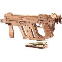 Rubber Band Machine Gun Puzzle Wood Caliber Gourmet