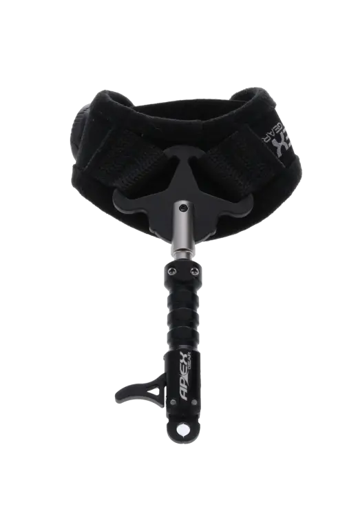 Apex Gear TERMINUS Dual-Jaw Archery Release Ausilio di rilascio da polso a doppia ganascia con sistema BOA® Fit per regolazione rapida. Fornisce un rilascio della corda fluido, senza strappi e una testa che ruota liberamente eliminando la torsione.