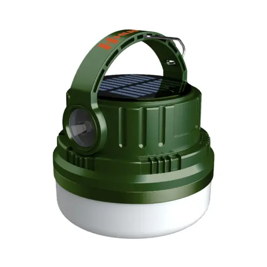 Solární LED světlo na zavěšení Výkonné solární LED světlo HUMVEE se svítivostí 300 lm, výdrží 4-8 hod., 6 úrovněmi jasu a rychlým nabíjením za 3-4 hodiny. Ideální při kempování, outdoorových aktivitách i v nouzových situacích.