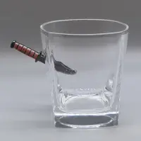 Sklenice na whisky s nožem Caliber Gourmet, 260 ml