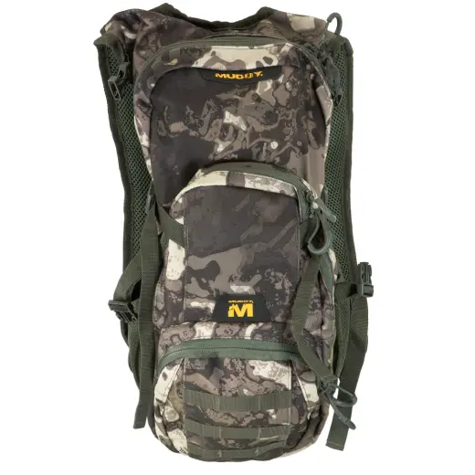 Zaino da caccia silenzioso e minimalista da 17 litri. Scomparto principale, tre tasche anteriori, tasca a canguro con cinghie di compressione, cinghie sul petto e in vita. Variante di colore: VEIL CANYON GREY.