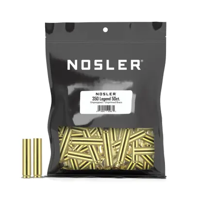 Nábojnice Nosler Bulk Unprepped Brass .350 Legend (50 ks) Nábojnice Nosler Bulk Unprimed Brass ráže .350 Legend pro velkoobjemové ruční přebíjení nábojů, munice, střeliva (50 ks).