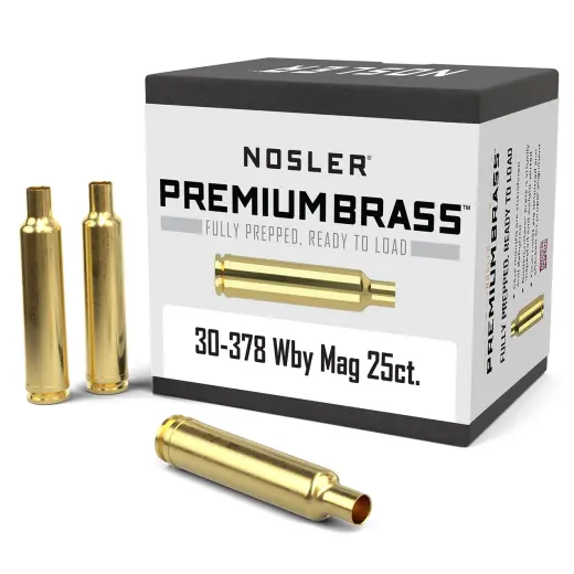 Nábojnice Nosler Premium Brass ráže .30-378 Weatherby Magnum pro přebíjení nábojů, munice, střeliva (25ks).