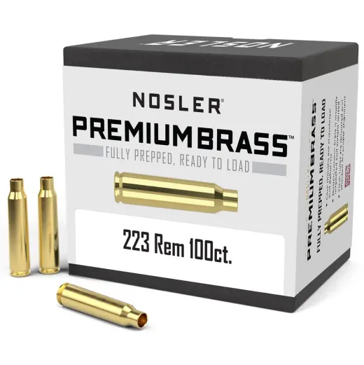 Nosler Premium Brass .223 Remington pour le rechargement de munitions (100pcs).