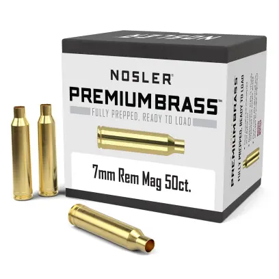 Nábojnice Nosler Premium Brass 7mm Rem. Mag. (50ks) Nábojnice Nosler Premium Brass ráže 7mm Remington Magnum pro přebíjení nábojů, munice, střeliva (50ks).