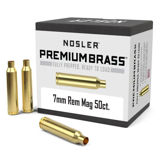Nábojnice Nosler Premium Brass 7mm Rem. Mag. (50ks) Nábojnice Nosler Premium Brass ráže 7mm Remington Magnum pro přebíjení nábojů, munice, střeliva (50ks).
