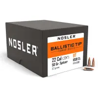Geschosse Nosler Ballistic Tip Varmint .22 cal, dia .224, 50grs (1000 Stk.)