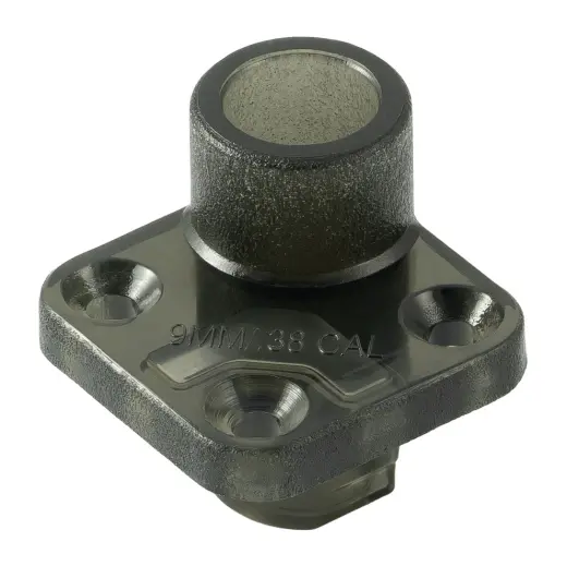 Frankford Arsenal X-10 Pistol Bullet Feeder - 9mm/.38 Reducer 9MM/.38 Reducer, Pistol Bullet Feeder (#1191152). Original spare part for the bullet feeder of the Frankford Arsenal X-10 progressive reloading press.