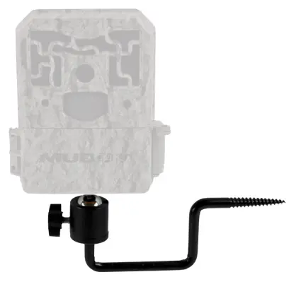 MUDDY Adjustable trail camera support Supporto regolabile per telecamera da sentiero: si fissa saldamente agli alberi o ai pali di legno. Struttura in acciaio resistente. Regolabile in qualsiasi angolazione o direzione. Filettatura 1/4"-20. Peso nominale: 4,5 kg.
