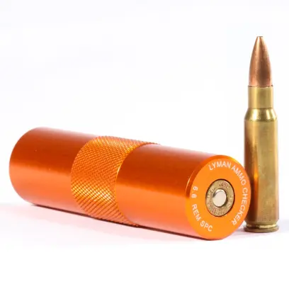 Ammo Checkers are gauges that allow a reloader to quickly confirm that their ammunition will fit in their chamber. Designed for caliber: 6.8mm Remington.