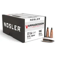 Střely Nosler Varmageddon .22 Cal., dia .224, 53grs (100 ks)