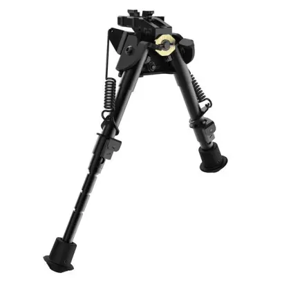 Dvojnožka nabízí lehkou hliníkovou konstrukci, rychlé nastavení výšky (15,2 – 22,9 cm) a náklon 20° pro střelbu na nerovném terénu. Protiskluzové gumové patky. Kompatibilní s M-Lock.