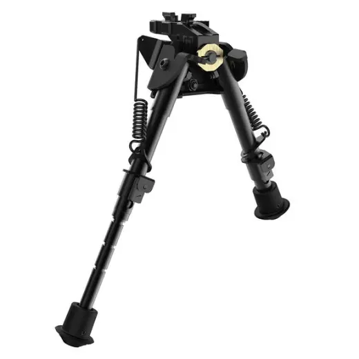 Dvojnožka nabízí lehkou hliníkovou konstrukci, rychlé nastavení výšky (15,2 – 22,9 cm) a náklon 20° pro střelbu na nerovném terénu. Protiskluzové gumové patky. Kompatibilní s M-Lock.