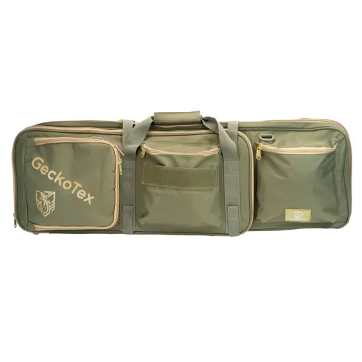ODEON taktisches Futteral mit ausziehbarer Verlängerung für längere Waffen. Rucksackgurte, gepolstertes Innenfach, mehrere Reißverschlusstaschen, MOLLE und Klettsystem. Maße: 84 × 26 cm.