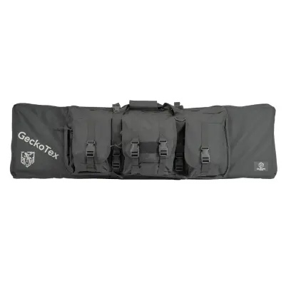 Custodia ODEON TACTICAL con 3 tasche esterne e 2 interne, cinghie di ritenzione e tracolla regolabile. Adatta per armi tattiche come M4, M16 e fucili sportivi. Dimensioni: 107 × 30 cm.