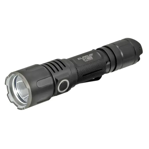Klarus XT2C flashlight with 1100 lm output and 243 m beam distance. Dual tail switch and easy one-hand operation. Durable, lightweight and waterproof. Ideal for everyday and tactical use.