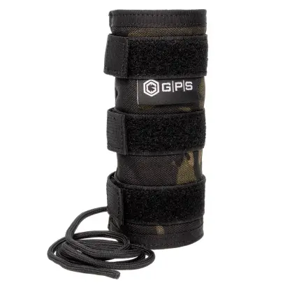 GPS Taktyczna osłona tłumika (21,6 cm) redukuje zjawisko fatamorgany cieplnej z tłumika karabinu podczas strzelania. Lina zabezpieczająca zapobiega przesuwaniu się osłony podczas użytkowania.