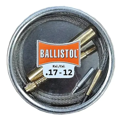 Ballistol FlexClean II Bore Cleaning Cable (.17 – 12 GA) Câble flexible en acier de 80 cm avec revêtement plastique et poignée en laiton. Comprend des adaptateurs pour nettoyeurs en feutre calibres .17 et .22 à 12 GA. Convient aussi au passage de brosses.
