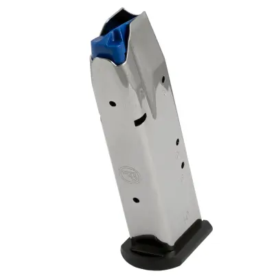 Magazine for 17 rounds for CZ 75, CZ 85, caliber 9mm Luger, nickel.