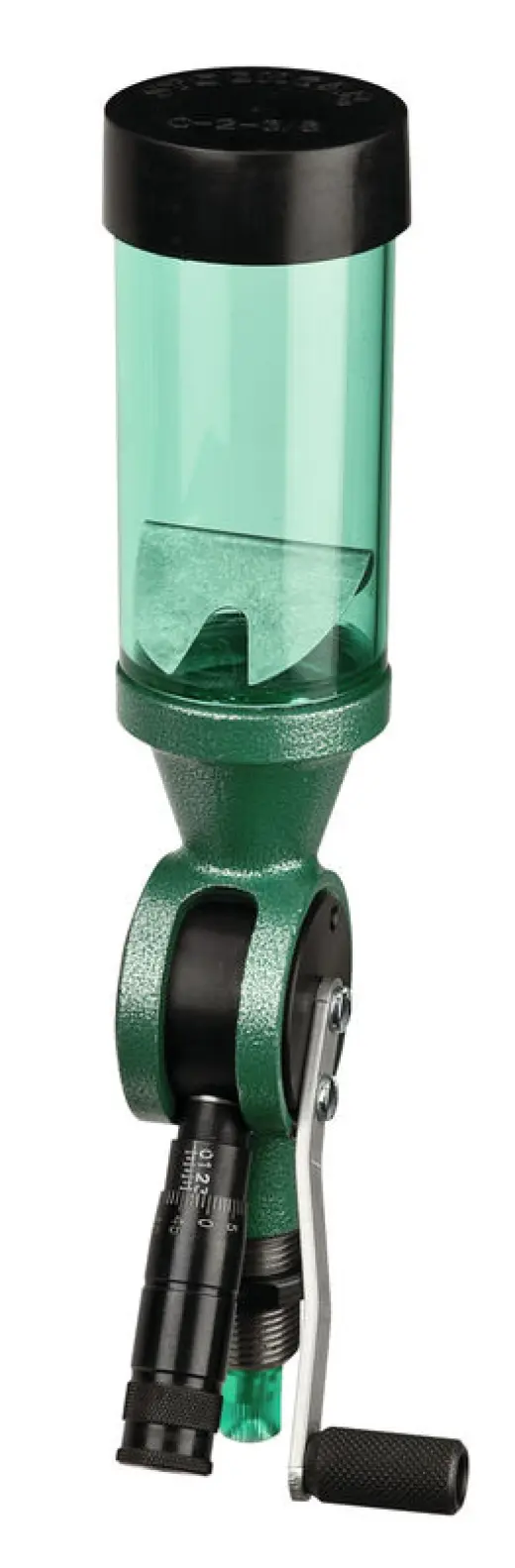 RCBS Competition prachovač pro pušky RCBS Competition Powder Measure prachovač - puška - používá velký měřící válec (10-110 grainů). Tento prachovač dokáže přesně odměřovat všechny typy bezdýmného prachu, včetně kuličkového, vločkového a válcového (tyčového).