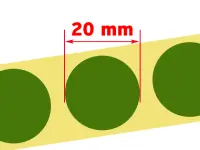 Target pasters – green 20mm