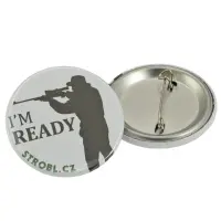 Pinback button "I'm ready", 35 mm