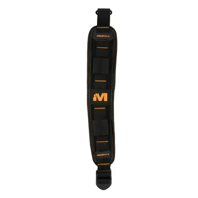 MUDDY SUMMIT RIDGE SLING – Black Harnais souple en néoprène MUDDY SUMMIT RIDGE avec fixation rapide QD, support antidérapant et 4 boucles élastiques pour munitions. Largeur : 3,2 cm. Noir avec coutures orange.